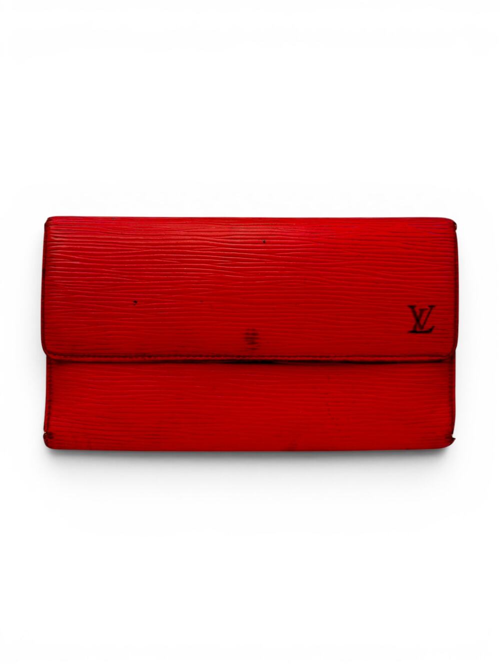 Louis Vuitton Porte Trésor International Red Epi Leather Long Trifold Wallet
